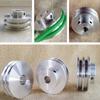 Aluminum Alloy V-Belt Double Groove Pulley 60mm - for Lathe Spindle Motor, Compatible with 6mm PU Round Belt (2pcs)(16mm) view 3