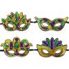 7Pcs Mardi Gras Eyes Mask,Full Color Half Face Carnival Favors Mask,Women Men Masquerade Sequins Eyes Masks for New Orleans Parades Halloween Birthday Supplies view 2