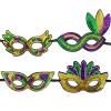 7Pcs Mardi Gras Eyes Mask,Full Color Half Face Carnival Favors Mask,Women Men Masquerade Sequins Eyes Masks for New Orleans Parades Halloween Birthday Supplies view 3