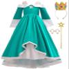 Binbo Grils Princess Rosalian Costume Dress kids Halloween Cosplay Birthday Party Outfit 9-10Y view 1