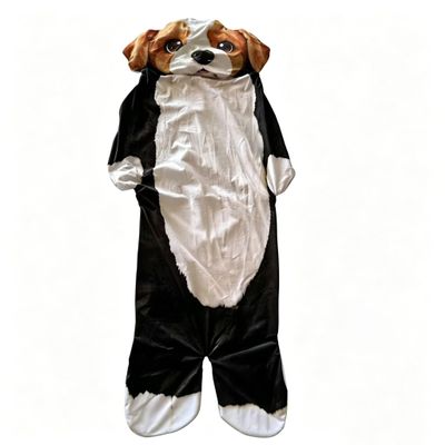 Depehelp Wearable Sleeping Bag for Adults Oversized Plush Dog Bean Bag Chair Giant Human Dog Bed Soft Flannel Stuffed Animal Mattress for Nap Movie Night Lounge (Black)