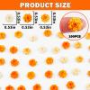 100 Pieces Tiny Peony for Craft Dollhouse Miniatures Soft Resin Flowers for Fairy Garden Micro Landscaping Decoration, Orange view 4