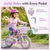 COSTWAY 12 Inch Kids Bike, Mermaid Toddler Bike w/Removable Training Wheels view 3
