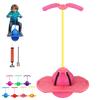 Balance Jumping Ball,Moon Cozy Balance Jumping Ball with Handle,Moon Bounce Hopping Balls,Bounce Blaster Jump Balls with Air Pump for Indoor & Outdoor Coordination (Pink) view 1