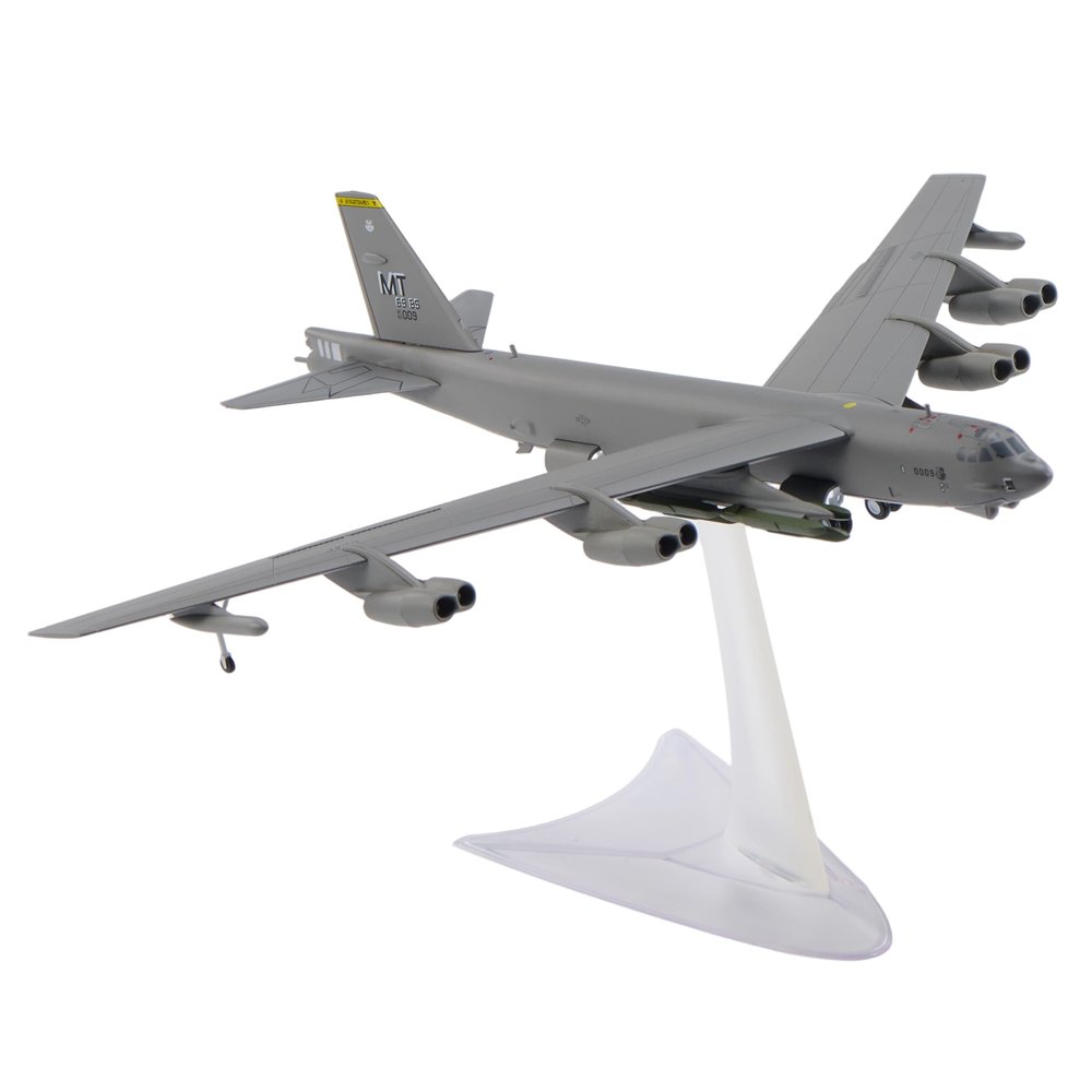 Eairsoky 1:200 Scale B-52H Stratofortress Strategic Bomber Die-cast Aircraft Model 69th Bomb Squadron Knighthawks Military Aircraft Alloy Models for Collection or Gift
