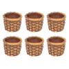 Sewroro 6Pcs Dollhouse Miniature Wicker Baskets 1 12 Scale Rattan Dollhouse Basket Set for Home Decor DIY Crafts Wedding Supplies and Mini Storage Display view 1