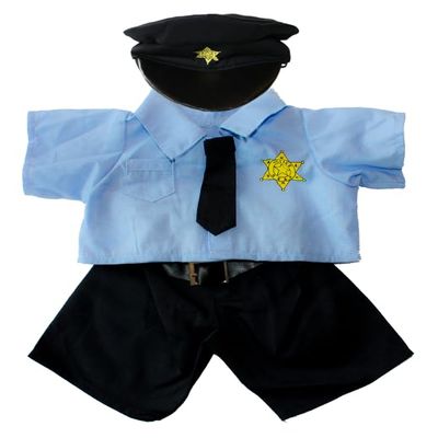 Policeman Teddy Bear Clothing Fit for 14 to 18 Inch Plush Police Costume Outfit Collectible Gift for ids