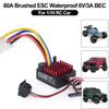 2-3s 60A Brushed ESC Waterproof Electronic Speed Controller with Switch Mode BEC for 1/10 Scale RC Crawler Car Trucks Upgrade (Tamiya Plug) view 3