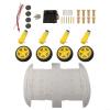 4WD for Smart Car Chassis Kit with Encoder for Arduino, ABS Metal Robot Platform, 4x Gear Motors 1:48 Ratio, DIY for educational Robotics Project for Students and Hobbyists view 1