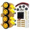 4WD for Smart Car Chassis Kit with Encoder for Arduino, ABS Metal Robot Platform, 4x Gear Motors 1:48 Ratio, DIY for educational Robotics Project for Students and Hobbyists view 3