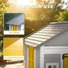 Outsunny Outdoor Kids Playhouse with Dutch Door for Toddlers 3-8 Gray view 4