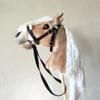 Set Hobby Horse Haflinger A3 with Bridle and Violet Halter - Realistic Hobbyhorse Toy for Older Kids view 2