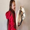 Set Hobby Horse Haflinger A3 with Bridle and Violet Halter - Realistic Hobbyhorse Toy for Older Kids view 4