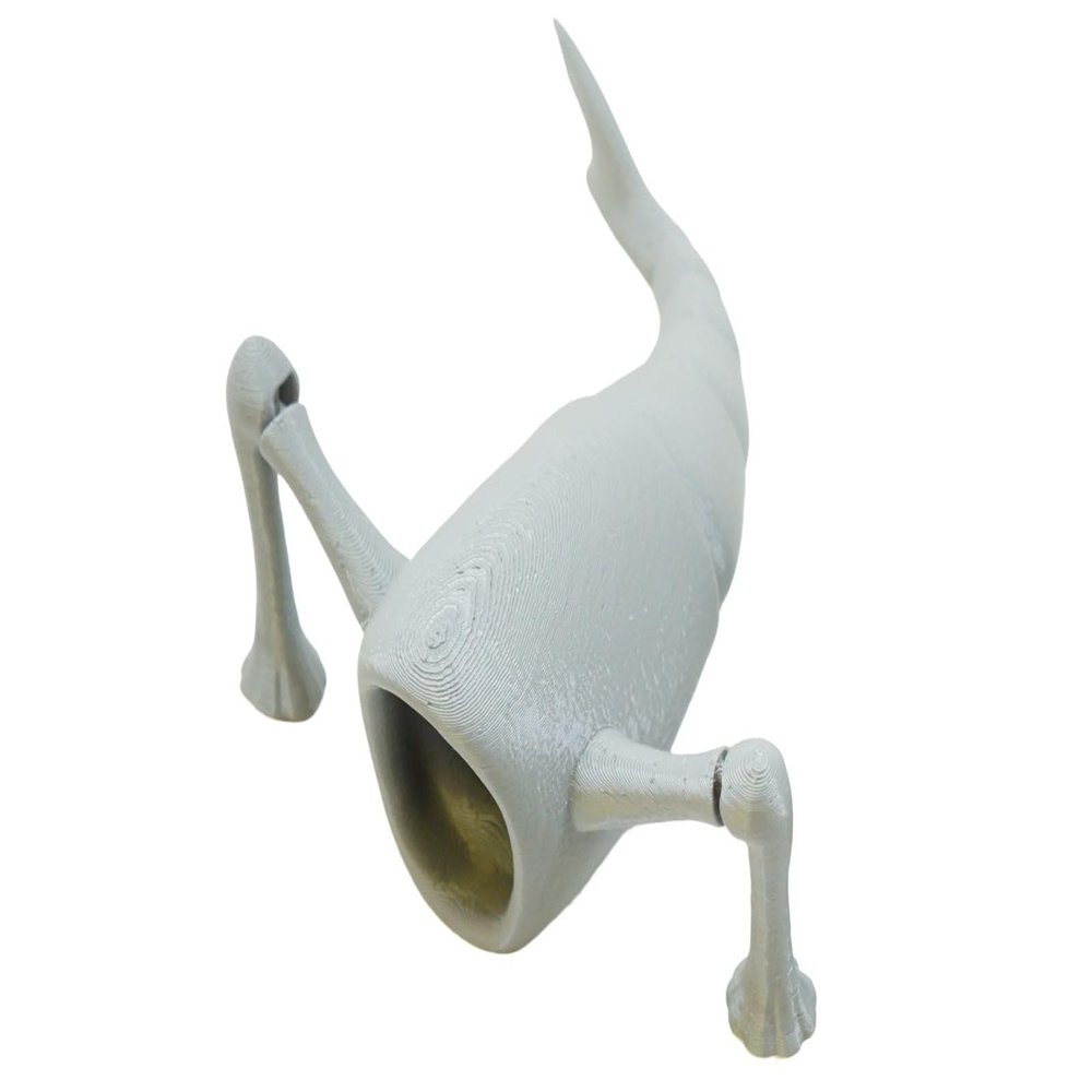 3DEXL Silver SEA Eater 3D Printed Collectible Creature for Bloop Vs El Gran Maja Sea Creature