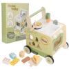7-in-1 Wooden Baby Push Walker, Montessori Activity Center for Toddlers 1-3 view 1