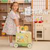 7-in-1 Wooden Baby Push Walker, Montessori Activity Center for Toddlers 1-3 view 2