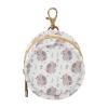 WIFIU Cute Hedgehogs Wearing Pink Hats and Scarves Baby Pacifier Holder Case with Clip Portable Pacifier Storage Organizer Round Container Pouch Box Fits Diaper Bag Stroller Purse view 1