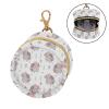 WIFIU Cute Hedgehogs Wearing Pink Hats and Scarves Baby Pacifier Holder Case with Clip Portable Pacifier Storage Organizer Round Container Pouch Box Fits Diaper Bag Stroller Purse view 2