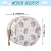 WIFIU Cute Hedgehogs Wearing Pink Hats and Scarves Baby Pacifier Holder Case with Clip Portable Pacifier Storage Organizer Round Container Pouch Box Fits Diaper Bag Stroller Purse view 3