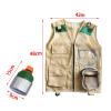 EHJRE Kids Explorer Vest and Hat Costume Outdoor Adventure Backyard Costume Dress up Children Toys Explorer for Park Boys Girls view 2