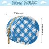 WIFIU Blue White Star Print Pacifier Holder Case with Clip Portable Pacifier Storage Organizer Baby Round Container Pouch Box Fits Diaper Bag Stroller Purse view 3