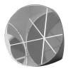Badafaci Corner Cube Prism, 12.7mm Optical Glass Survey Prism for Total Station with Excellent Reflection for Tunnels Roads Bridges Dams Buildings view 1