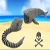 3DEXL 3D Printed Black Flexible Creature for Bloop Vs El Gran Maja Sea Creature view 3