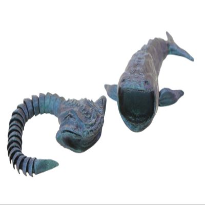 3DEXL 3D Printed Mystic Blue Flexible Creature for Bloop Vs El Gran Maja Sea Creature -