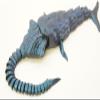 3DEXL 3D Printed Mystic Blue Flexible Creature for Bloop Vs El Gran Maja Sea Creature - view 2