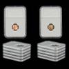 12 Pack Coin Slab Holders Direct Fit US Cent Penny 19 mm with Labels view 1