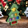 JunZheHub Christmas Tree Acrylic Cubes Blocks Rainbow Development Toy Fine Motor Skill view 4