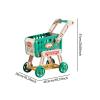 JISADER Kids Shopping Cart Toys Pretend Supermarket Grocery Cart Pushcart PP Material Trolley with Wheel Suitable for Home Decoration Gift, Green view 3