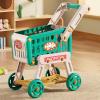 JISADER Kids Shopping Cart Toys Pretend Supermarket Grocery Cart Pushcart PP Material Trolley with Wheel Suitable for Home Decoration Gift, Green view 4