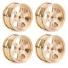 Solid Brass Wheel Rims 4Pcs for Ax-ial SCX30 1/30 RC Car, 0.7 Inch Upgrade Set view 1