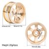 Solid Brass Wheel Rims 4Pcs for Ax-ial SCX30 1/30 RC Car, 0.7 Inch Upgrade Set view 2