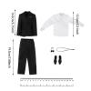 TWTCZOZ 1/6 Scale Male Action Figure Outfit, Complete Suit for 12 Inch Figures, Black view 2