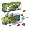 ToyCanvas Dinosaur Truck Carrier Set, 15-Piece Dinosaur Toys with 5 Mini Dino Cars, Dinosaur Figures, Egg, Trees & Map, Transport Carrier Truck, Birthday Gifts for Boys & Girls Ages 3+ view 1