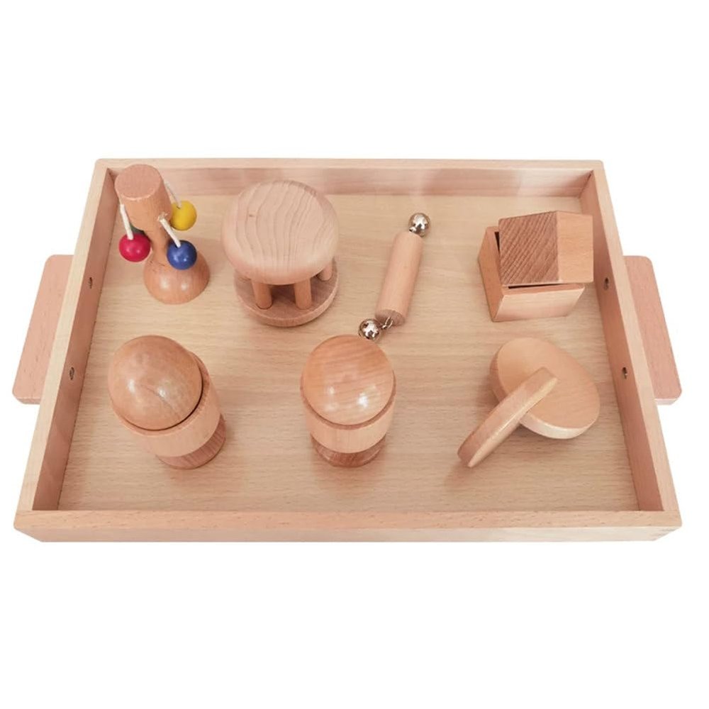 lstyty Montessori Wooden Grasping Toys Cube Egg Sphere-Shaped Cup Early Education and Intelligence Practice