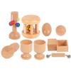 lstyty Montessori Wooden Grasping Toys Cube Egg Sphere-Shaped Cup Early Education and Intelligence Practice view 4