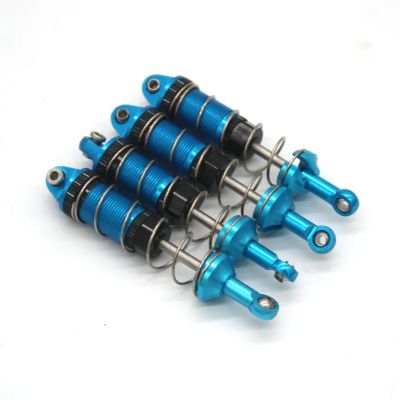 RC Modifications Spare For MJX For Hyper Go 1/16 16207 16208 16209 16210 H16BM H16 H16PL Remote Control Car Front And Rear Shock Absorber Metal Upgrade Parts(Blue)