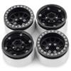 1.9inch Aluminum Alloy Beadlock Wheel Rims Deep Dish Negative Offset 10mm for Axial SCX10 90046 TRX-4 1/10 RC Car Parts(Black 4Pcs) view 3