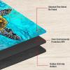 Large TCG Playmat with Game Zones, Card Game Mat with Stitched Edges and Non-Slip Rubber Base, Gaming Desk Mat 24 x 14 Inch, Turtle Swim in Ocean view 4