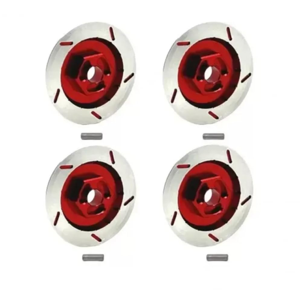 COMODO 12mm Metal Brake Disc for 1/12 RC Cars Decorative Upgrade Part Compatible with MN128 MN86 MN86S G500(Red)