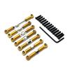 COMODO Metal Adjustable RC Steering Rod Set for 1/10 Scale Remote Control Cars Replacement Pull Rod with 3mm Aperture(Yellow) view 1