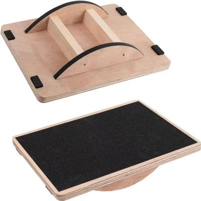 Balance Board Wobble Board for Adults Anti-Slip Balance Board for Physical Therapy Standing Desk Core Strength Wooden Balance Board Rocker Board (Basics)