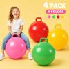PQDYEUBU 4P Bouncy Balls with Handle,18in Hopper Ball for Kids view 4