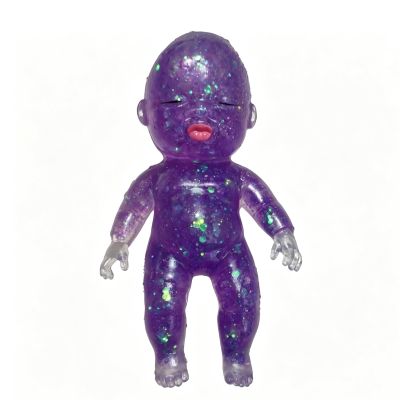 14cm/5.51in Sugar Squishies Babies Cute Soft Big Doll Squeeze Toy Office Stretch Anxiety Stress Relief Sensory Toy Attract of Delicate Cute Sand Squishy Toys (Shiny Purple)