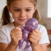 14cm/5.51in Sugar Squishies Babies Cute Soft Big Doll Squeeze Toy Office Stretch Anxiety Stress Relief Sensory Toy Attract of Delicate Cute Sand Squishy Toys (Shiny Purple) view 3