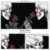 DEGDFSGR for MTG Playmat 24 x 14 inches for TCG Playmats Non-Slip Rubber Base Commander Playmat HD Cover for MTG Play Mat Iorcana Trading Card Game, Gothic Skeleton Hand Rose view 2