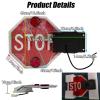 18 Stop Sign 12V/24V School Bus Stop Sign, Manual/Electric LED Parking Signs, School Bus Safety Equipment, Reflective Aluminum High-Visibility Traffic Safety Signs view 4